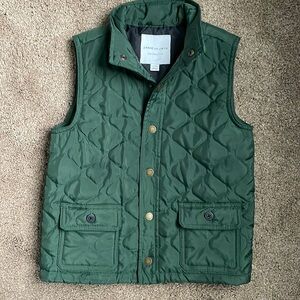 NWOT Janie and Jack dark green quilted vest - size 5-6